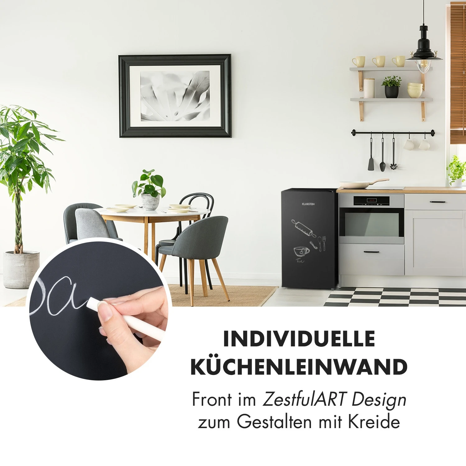Miro Kühlschrank Beschreibbare Front 91l Crisper-Fach 4 Miro Kühlschrank Beschreibbare Front 91l Crisper-Fach – Bild 2