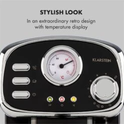 Espressionata Gusto Espressomaschine 1100W 15 Bar Druck Schwarz 13 Espressionata Gusto Espressomaschine 1100W 15 Bar Druck Schwarz -Haushaltsgeräte Geschäft 10033209 yy 0003 logo Klarstein Espressionata Gusto Espressomaschine