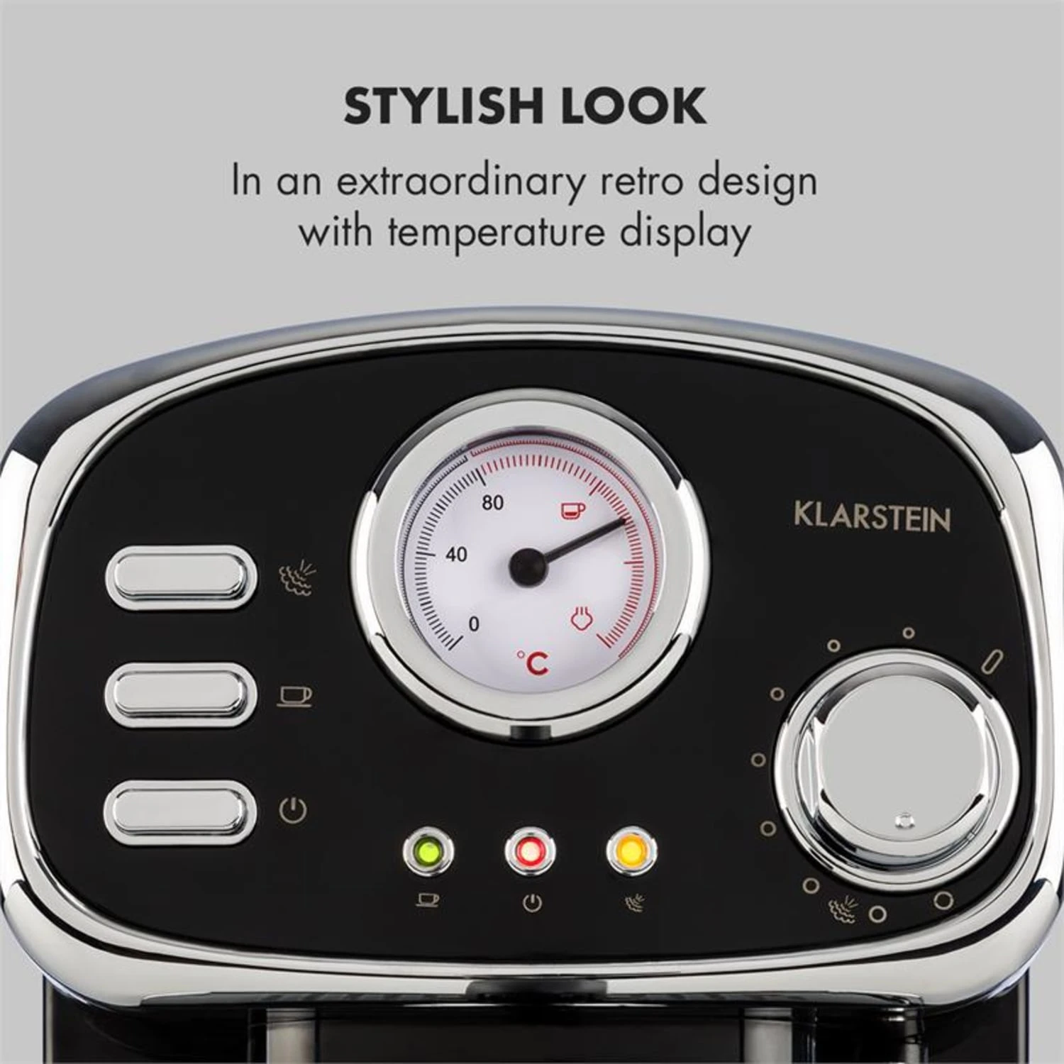 Espressionata Gusto Espressomaschine 1100W 15 Bar Druck Schwarz 5 Espressionata Gusto Espressomaschine 1100W 15 Bar Druck Schwarz – Bild 3