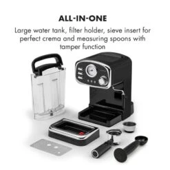 Espressionata Gusto Espressomaschine 1100W 15 Bar Druck Schwarz 18 Espressionata Gusto Espressomaschine 1100W 15 Bar Druck Schwarz -Haushaltsgeräte Geschäft 10033209 yy 0008 logo Klarstein Espressionata Gusto Espressomaschine reedit