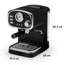 Espressionata Gusto Espressomaschine 1100W 15 Bar Druck Schwarz 19 Espressionata Gusto Espressomaschine 1100W 15 Bar Druck Schwarz -Haushaltsgeräte Geschäft 10033209 yy 0009 logo Klarstein Espressionata Gusto Espressomaschine