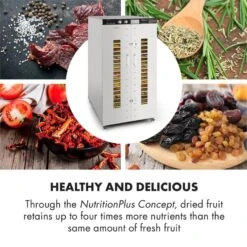 Master Jerky 24 Dörrautomat 5850W 40-90 °C 15h-Timer Edelstahl Silber -Haushaltsgeräte Geschäft 10033214 yy 0005 logo Klarstein Master Jerky 24 Doerrautomat silber