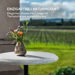 Patras-XS Bistro-Tisch Marmortischplatte Ø30cm Gusseiserner Standfuß -Haushaltsgeräte Geschäft 10033238 de 0003 logo