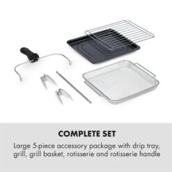 AeroVital Cube Heißluftfritteuse 1600W 12l Timer 16 Programme Schwarz -Haushaltsgeräte Geschäft 10033248 yy 0008 logo Klarstein AeroVital Cube Heissluftfritteuse schwarz reedit v3