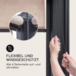 Pantheon Cortina Pavillon Mit Dach 3x6m 4 Seitenteile Beige -Haushaltsgeräte Geschäft 10033320 de 0005 logo