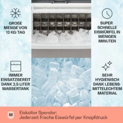 Clearcube Eiswürfelmaschine Klareis 13kg/24h Edelstahl Schwarz 10 Clearcube Eiswürfelmaschine Klareis 13kg/24h Edelstahl Schwarz -Haushaltsgeräte Geschäft 10033350 de 0002 usp