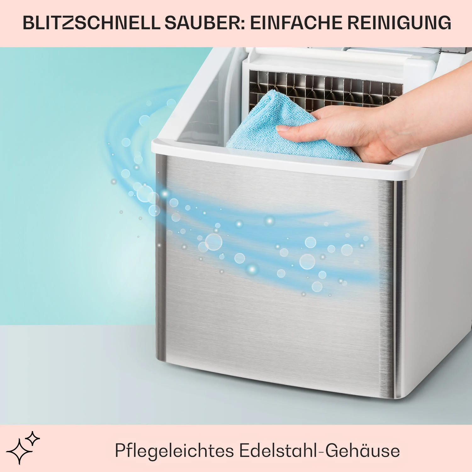 Clearcube Eiswürfelmaschine Klareis 13kg/24h Edelstahl Schwarz 7 Clearcube Eiswürfelmaschine Klareis 13kg/24h Edelstahl Schwarz – Bild 5