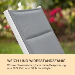 Renazzo Lounge Liegestuhl 70/30 PVC/PE Aluminium 6-Stufen Weiß Grau 14 Renazzo Lounge Liegestuhl 70/30 PVC/PE Aluminium 6-Stufen Weiß Grau -Haushaltsgeräte Geschäft 10033364 de 0004 logo