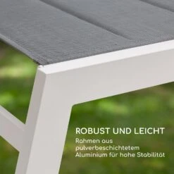 Renazzo Lounge Liegestuhl 70/30 PVC/PE Aluminium 6-Stufen Weiß Grau 18 Renazzo Lounge Liegestuhl 70/30 PVC/PE Aluminium 6-Stufen Weiß Grau -Haushaltsgeräte Geschäft 10033364 de 0008 logo