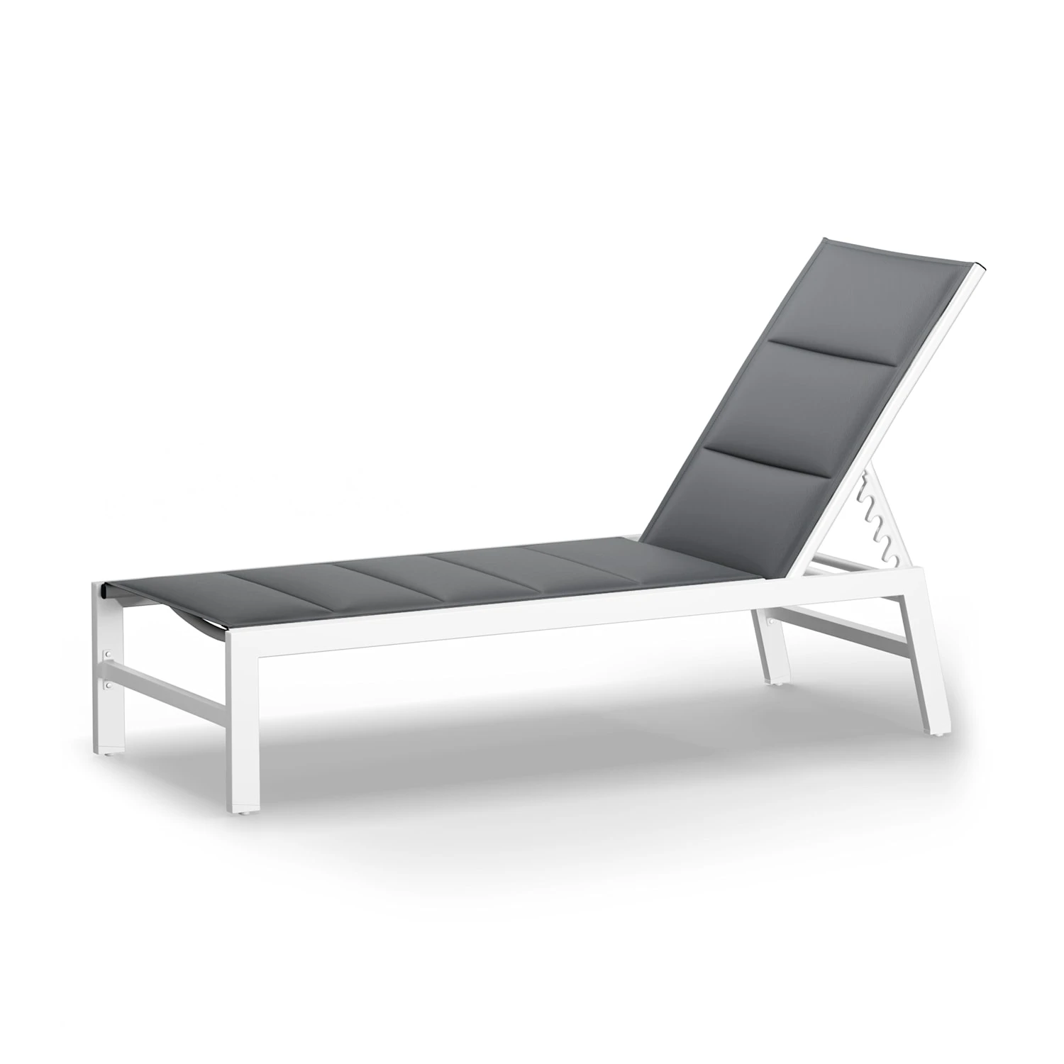 Renazzo Lounge Liegestuhl 70/30 PVC/PE Aluminium 6-Stufen Weiß Grau 3 Renazzo Lounge Liegestuhl 70/30 PVC/PE Aluminium 6-Stufen Weiß Grau