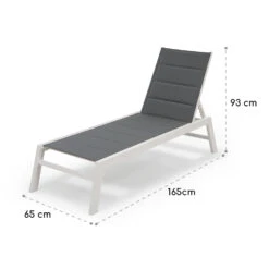 Renazzo Lounge Liegestuhl 70/30 PVC/PE Aluminium 6-Stufen Weiß Grau 19 Renazzo Lounge Liegestuhl 70/30 PVC/PE Aluminium 6-Stufen Weiß Grau -Haushaltsgeräte Geschäft 10033364 yy 0009 logo