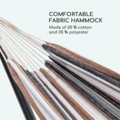 Sri Lanka Swing Hängematte Stahlrahmen 160 Kg Max. Gestreift -Haushaltsgeräte Geschäft 10033371 yy 0006 logo Blumfeldt Sri Lanka Swing Haengematte gestreift