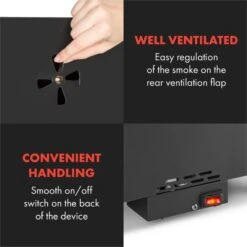 Flintstone Steel Räucherofen 1600 W Integriertes Thermometer Edelstahl 16 Flintstone Steel Räucherofen 1600 W Integriertes Thermometer Edelstahl -Haushaltsgeräte Geschäft 10033372 yy 0008 logo Klarstein Flintstone Steel Raeucherofen Edelstahl