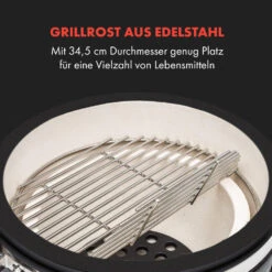 Queensize Kamado Grill Thermometer Abnehmbare Seitenteile Schwarz -Haushaltsgeräte Geschäft 10033377 de 0003 logo
