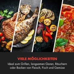 Queensize Kamado Grill Thermometer Abnehmbare Seitenteile Schwarz -Haushaltsgeräte Geschäft 10033377 de 0005 logo