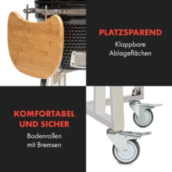 Queensize Kamado Grill Thermometer Abnehmbare Seitenteile Schwarz -Haushaltsgeräte Geschäft 10033377 de 0007 logo