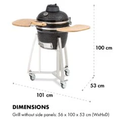 Queensize Kamado Grill Thermometer Abnehmbare Seitenteile Schwarz -Haushaltsgeräte Geschäft 10033377 de 0010 logo