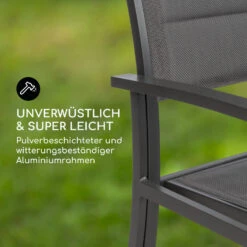 Torremolinos Gartenstühle 2 St. Aluminium ComfortMesh Dunkelgrau -Haushaltsgeräte Geschäft 10033404 de 0004 logo