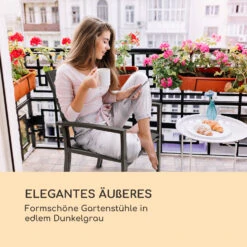 Torremolinos Gartenstühle 2 St. Aluminium ComfortMesh Dunkelgrau -Haushaltsgeräte Geschäft 10033404 de 0005 logo