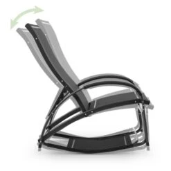 Beverly Wood Sonnenliege Schaukelstuhl Aluminium Schwarz -Haushaltsgeräte Geschäft 10033453 yy 0008 detail Blumfeldt Beverly Wood Sonnenliege schwarz