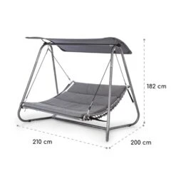 Garden Grove Gartenliege Swing Bed Stahlrahmen Sonnendach Polyester -Haushaltsgeräte Geschäft 10033462 yy 0009 logo Blumfeldt Garden Grove Swingbed anthrazit