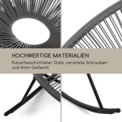 Roqueta Schaukelstuhl Retro-Design 4mm-Geflecht Grau -Haushaltsgeräte Geschäft 10033465 de 0006 logo