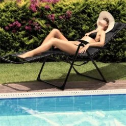 California Dreaming Sonnenliege, Polsterung, Stahlrahmen, Schwarz -Haushaltsgeräte Geschäft 10033474 yy 0003 logo Blumfeldt California Dreaming Sonnenliege schwarz