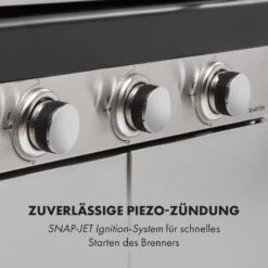 Gazooka 3.0T BBQ Grill 3x3kW Brenner 4 Rollen Edelstahl -Haushaltsgeräte Geschäft 10033533 de 0008 logo