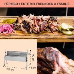 Sauenland Pro Spanferkelgrill Drehspieß 13W 4 Rollen Edelstahl -Haushaltsgeräte Geschäft 10033566 de 0006 usp