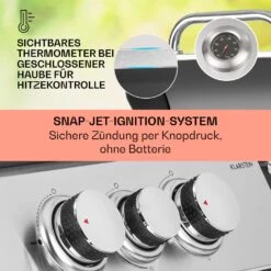 Tomahawk 3.1 S Gasgrill 3x3,6kW Brenner+2,7 KW 60x45cm Grill Edelstahl -Haushaltsgeräte Geschäft 10033567 de 0004 usp