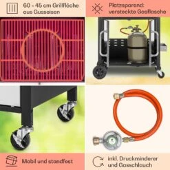 Tomahawk 3.1 S Gasgrill 3x3,6kW Brenner+2,7 KW 60x45cm Grill Edelstahl -Haushaltsgeräte Geschäft 10033567 de 0005 usp