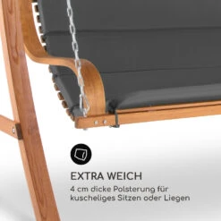 Tahiti Hollywoodschaukel Sonnendach 110cm 2-Sitzer Massivholz Grau -Haushaltsgeräte Geschäft 10033575 de 0004 logo
