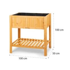 Altiplano Cubic Hochbeet 100 X 100 X 50 Kiefer Gartenvlies ErgoGrow -Haushaltsgeräte Geschäft 10033605 yy 0009 logo Blumfeldt Altiplano Cubic Hochbeet 100x100x50