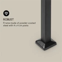 Steakhouse Al Sur Pavillon 244x260x152cm 160 G Flammhemmend Stahl Grau -Haushaltsgeräte Geschäft 10033609 yy 0008 logo Blumfeldt Steakhouse al Sur Pavillon grau