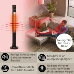 Heat Guru Plus Infrarot-Heizstrahler 2000W 3 Heizstufen Fernbedienung -Haushaltsgeräte Geschäft 10033691 de 0003 usp
