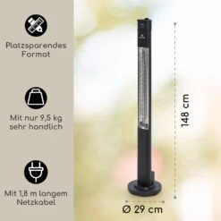 Heat Guru Plus Infrarot-Heizstrahler 2000W 3 Heizstufen Fernbedienung -Haushaltsgeräte Geschäft 10033691 de 0005 usp