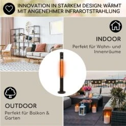 Heat Guru Plus Infrarot-Heizstrahler 2000W 3 Heizstufen Fernbedienung -Haushaltsgeräte Geschäft 10033691 de 0006 usp