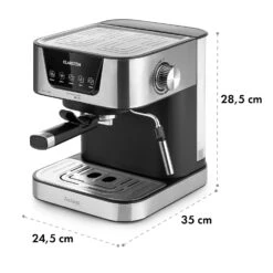 Arabica Espressomaschine 1050W 15 Bar 1,5l Touch-Bedienfeld Edelstahl -Haushaltsgeräte Geschäft 10033729 yy 0011 dimensions