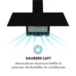 Laurel 90 Dunstabzugshaube 90cm Abluft: 350 M³/h LED Touch Schwarz -Haushaltsgeräte Geschäft 10033768 de 0004 logo