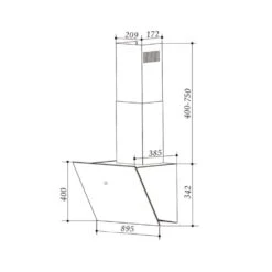 Laurel 90 Dunstabzugshaube 90cm Abluft: 350 M³/h LED Touch Schwarz -Haushaltsgeräte Geschäft 10033768 yy 0011 logo Klarstein Laurel 90 Dunstabzugshaube 90cm schwarz