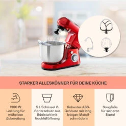 Bella Pico 2G Küchenmaschine 1300W 1,7PS 6 Stufen 5 Liter 11 Bella Pico 2G Küchenmaschine 1300W 1,7PS 6 Stufen 5 Liter -Haushaltsgeräte Geschäft 10033801 de 0003 usp