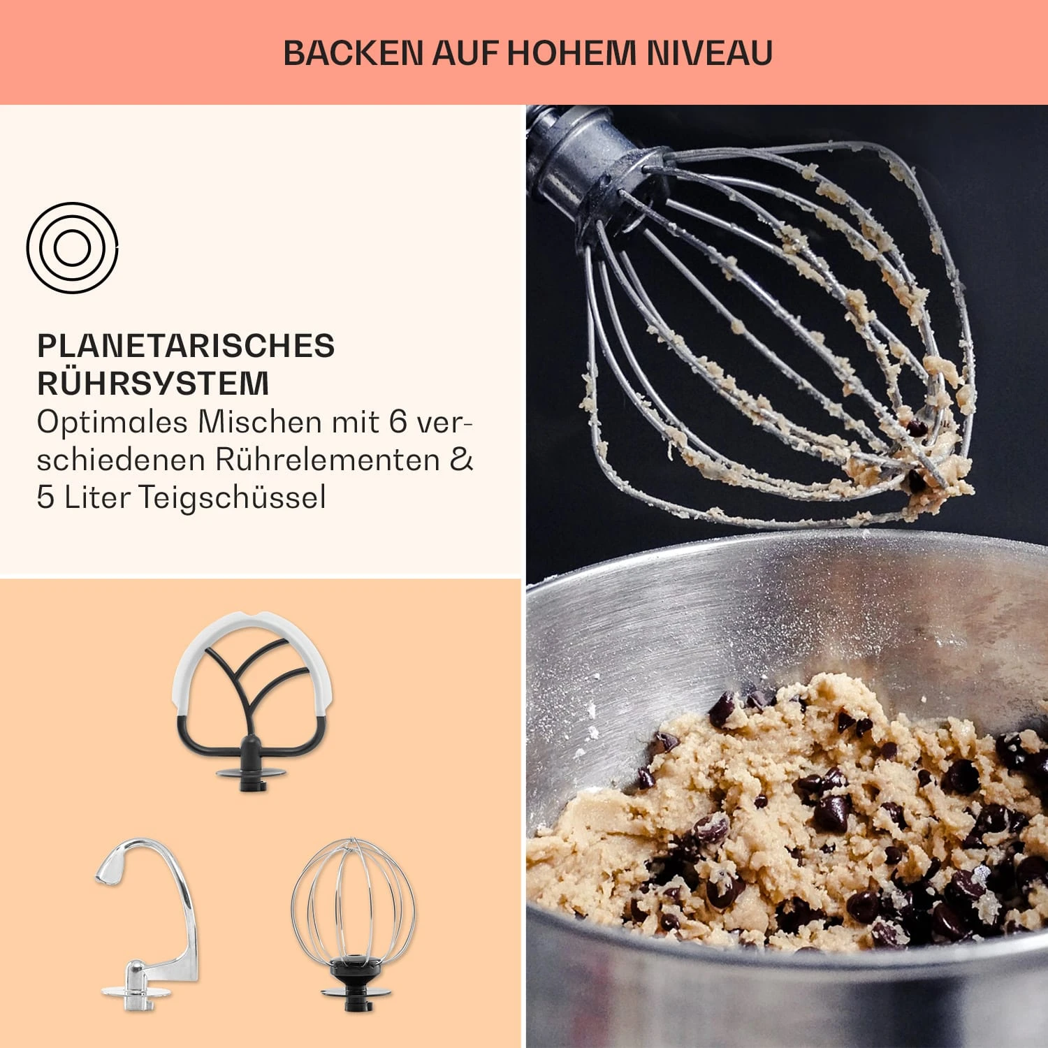 Bella Pico 2G Küchenmaschine 1300W 1,7PS 6 Stufen 5 Liter 8 Bella Pico 2G Küchenmaschine 1300W 1,7PS 6 Stufen 5 Liter – Bild 6