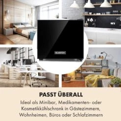 Frosty Mini-Kühlschrank EEC A Spiegelglastür 10 Liter Schwarz -Haushaltsgeräte Geschäft 10033836 de 0006 logo