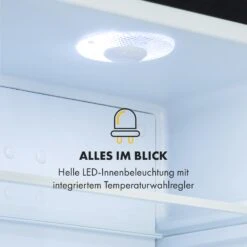 Frosty Mini-Kühlschrank EEC A Spiegelglastür 10 Liter Schwarz -Haushaltsgeräte Geschäft 10033836 de 0007 logo