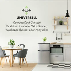 Big Daddy Cool Kühl-Gefrierkombination 61/25 Liter 2 Ebenen Edelstahl -Haushaltsgeräte Geschäft 10034005 de 0002 logo