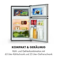 Big Daddy Cool Kühl-Gefrierkombination 61/25 Liter 2 Ebenen Edelstahl -Haushaltsgeräte Geschäft 10034005 de 0003 logo