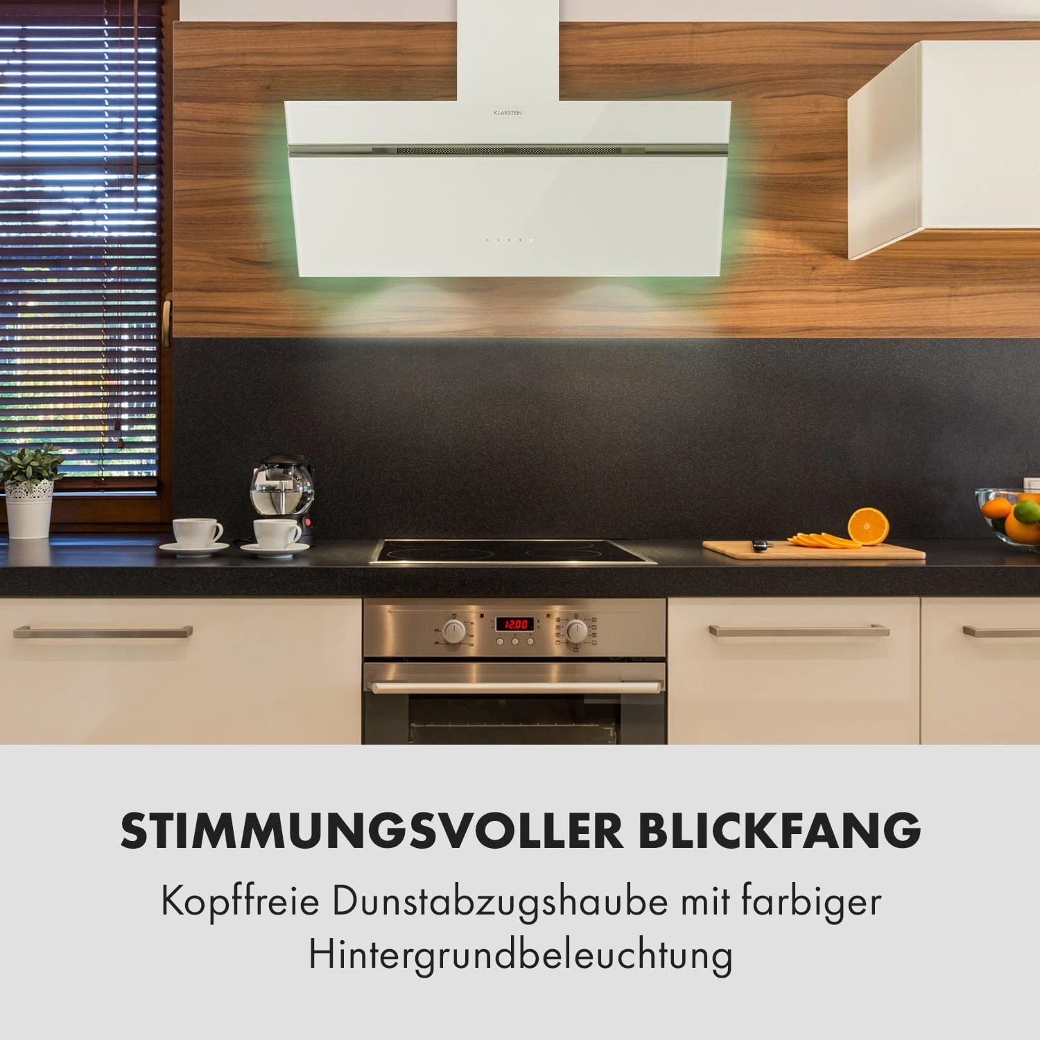 Alina Dunstabzugshaube 90 Cm 600 M³/h Ambientelicht Glasfront Weiß 4 Alina Dunstabzugshaube 90 Cm 600 M³/h Ambientelicht Glasfront Weiß – Bild 2