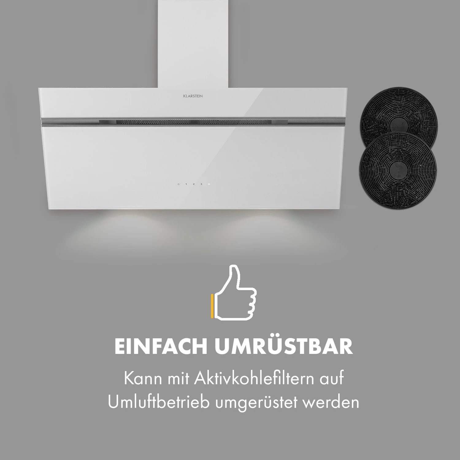 Alina Dunstabzugshaube 90 Cm 600 M³/h Ambientelicht Glasfront Weiß 9 Alina Dunstabzugshaube 90 Cm 600 M³/h Ambientelicht Glasfront Weiß – Bild 7