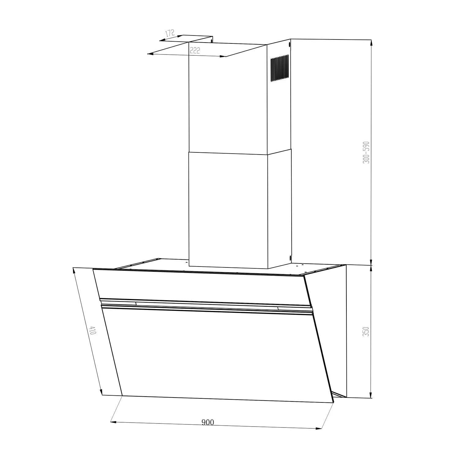 Alina Dunstabzugshaube 90 Cm 600 M³/h Ambientelicht Glasfront Weiß 11 Alina Dunstabzugshaube 90 Cm 600 M³/h Ambientelicht Glasfront Weiß – Bild 9