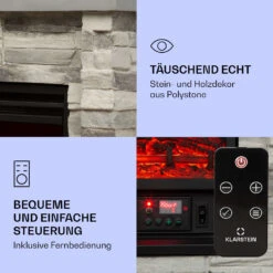 Lienz Elektrischer Kamin 1800W Steindekor Polystone Fernbedienung -Haushaltsgeräte Geschäft 10034123 de 0003 logo